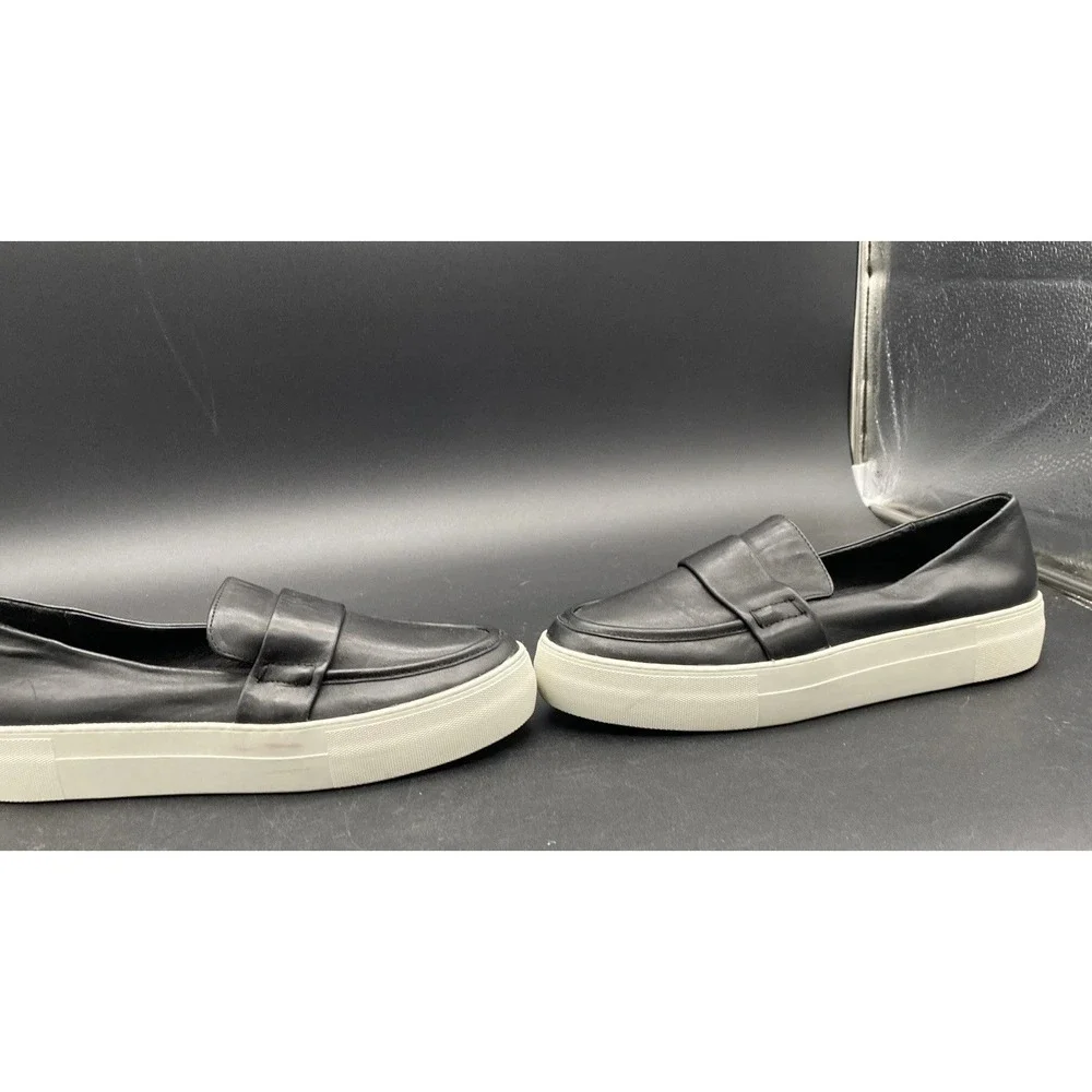 J/Slides NYC‎ black and white leather loafers size 8.5